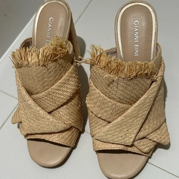 Gianni Bini Tan Woven Heels - Picture 6 of 10